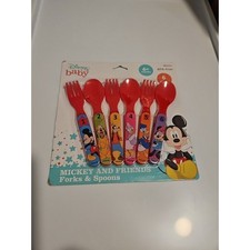 Disney Baby Mickey and Friends Fork  Spoons 6 Piece Set Kids Utensils 6 Months