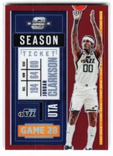 2020-21 Panini Basketball Contenders Optic Jordan Clarkson Red #7 Utah Jazz