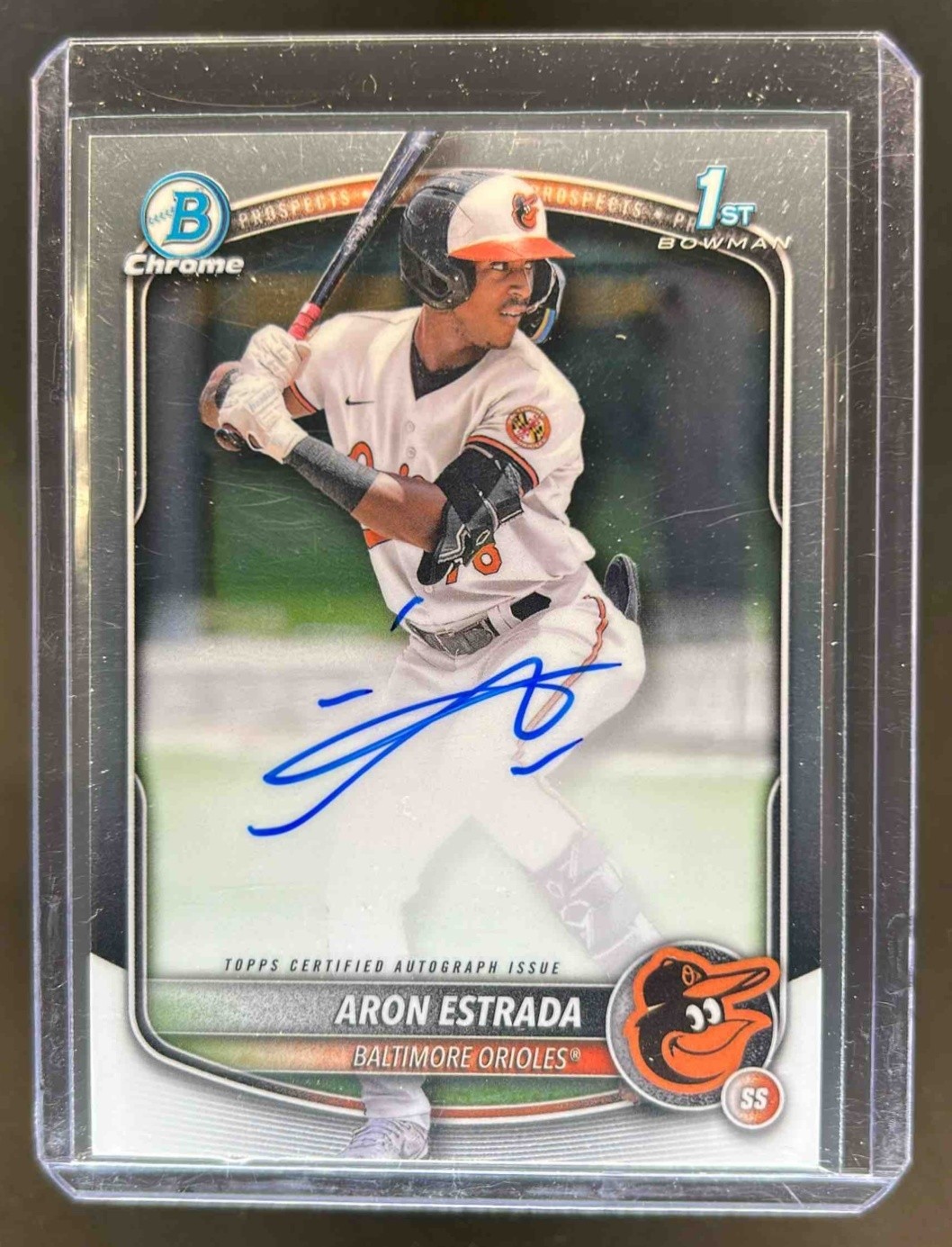 2025 Bowman Aron Estrada Chrome Auto 1st Prospect #CPA-AES Orioles