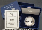 *TONING* 2012-W US Proof American Silver Eagle-1 oz .999 Fine Silver OGP #2