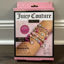 New Juicy Couture Make it Real Pink  Precious Bracelet Kit, 190 PCS
