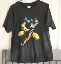 Vintage 1991 Marvel Wolverine T-Shirt Anvil Tag Men's XL USA Single Stitch Black