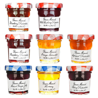 Assorted Preserves - Strawberry, Apricot, Raspberry, Orange, Cherry, Honey, Grap