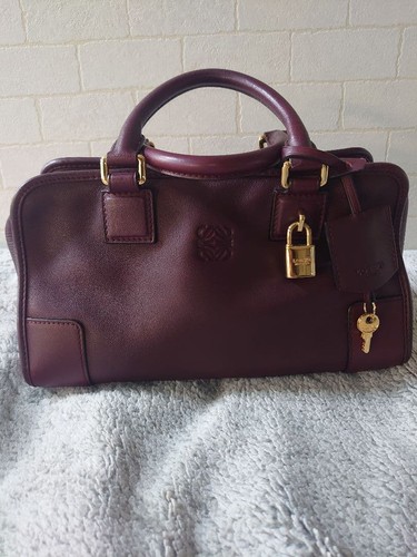 LOEWE ☆Rare Color☆LOEWE Amazona 28 Handbag Bordeaux