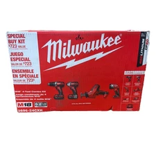 Milwaukee M18 Cordless Combo Kit, 4-Tools, 2696-24CXH