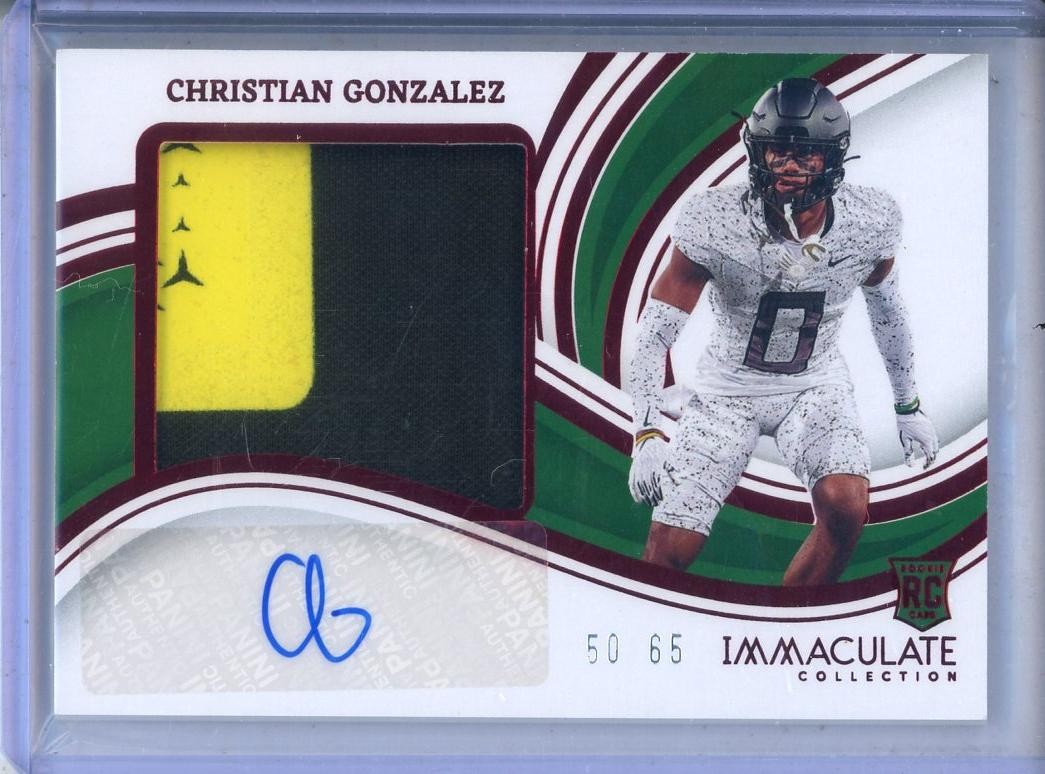 2023 Immaculate Collegiate Christian Gonzalez Rookie Patch Auto Red #50/65 C198