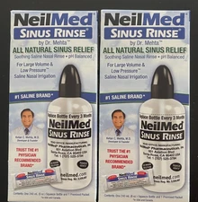 (2) NEW NeilMed Sinus Rinse by Dr. Mehta All Natural Sinus Relief