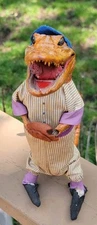 Vintage Baby Alligator  Baseball Player  In Outfit Taxidermy 12"