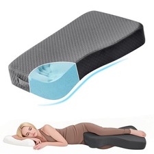 Knee Pillow for Side Sleepers, 100 Memory Foam Filling Leg Pillow for Side S...