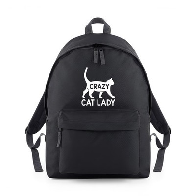 Crazy Cat Lady Tier Haustier Kätzchen Rucksack Backpack Study Bag