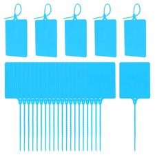 Plastic Seals Shipping Tags, for Plastic Tie Mark 3.1x3.9 Inch Blue 100Packs