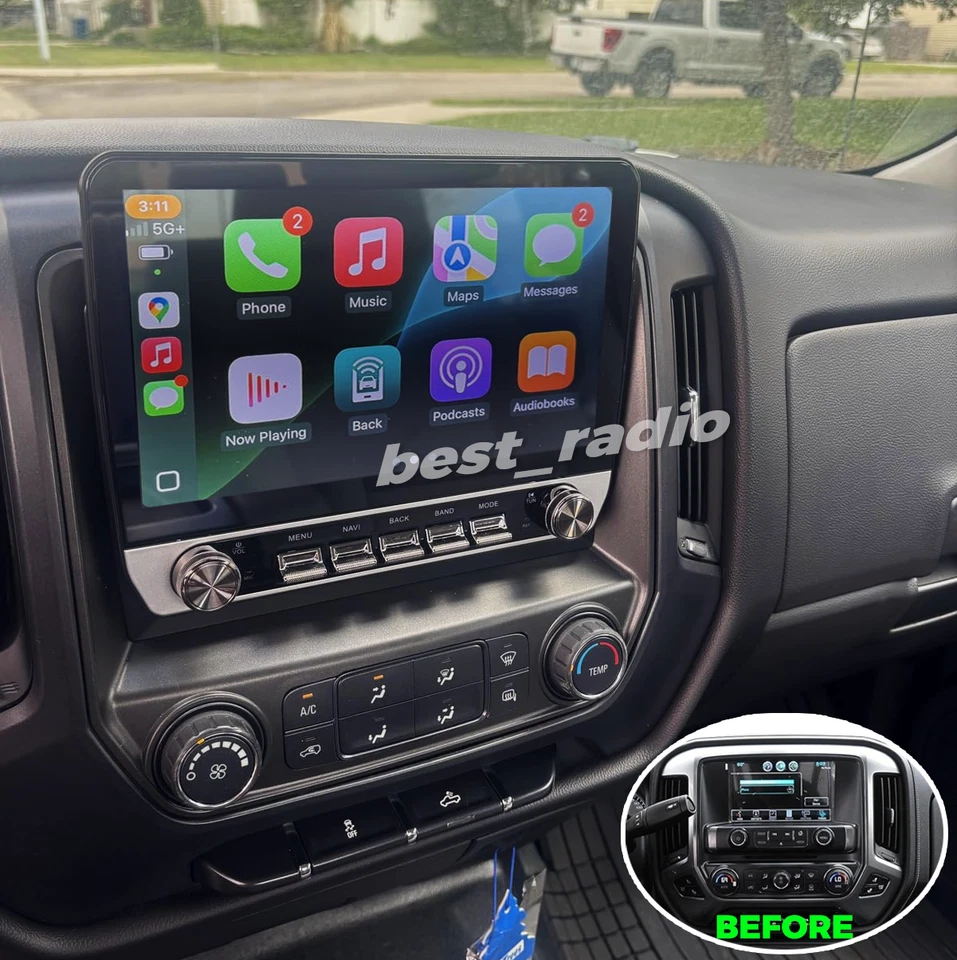 Upgraded Head Unit Radio for Chevy Silverado GMC Sierra 2014-2018 Foto 3 de 4