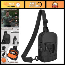 Tactical Waterproof Mini Sling Bag for Men - EDC Crossbody Chest Bag for Travel
