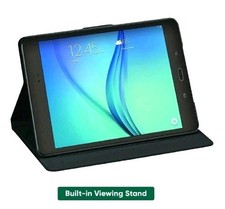 onn. Black Tablet Folio Case with Built-In Stand for Samsung Tab A 2019 8''...