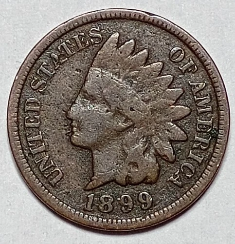 Indian Head Penny Lot of "1" VERY NICE 1899 GOOD OR BETTER°$ FREE SHIPPING $#460