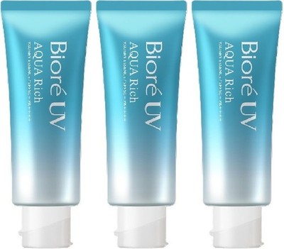 [US Seller]Biore UV AQUA Rich Watery Essence 2.46floz(70g) Set Of 3