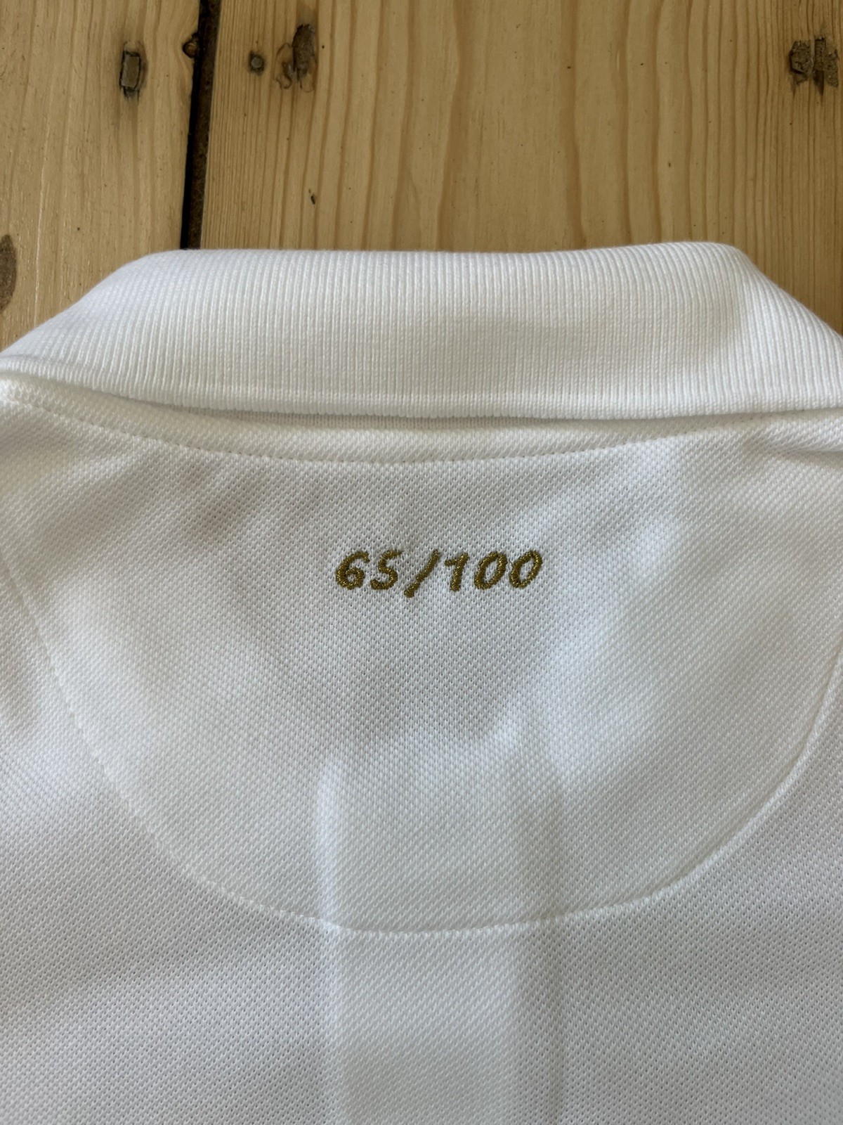 Lacoste Djokovic The GOAT 1 of 100 (65) Limited Edition Gold Polo Shirt (Large) image 7