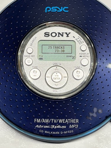 Sony PSYC D-NF420 Atrac3Plus CD MP3 Walkman AM FM TV Weather Radio Tested Works - Picture 16 of 20