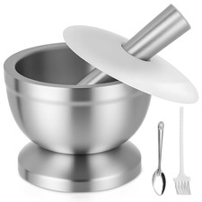 304 M&ouml;rser Mit St&ouml;&szlig;el Set Mit St&ouml;&szlig;el Klein, L&ouml;ffel Und Silikondeckel Gew&uuml;rzm&uuml;hle