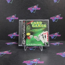 Family Card Games Fun Pack PS1 PlayStation 1 + Reg Card Complete  - 1 Year War..