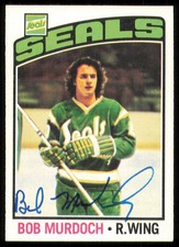 Bob Murdoch Autographed Signed 1976-77 Topps RC 54 California Golden Seals