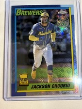 2025 Topps Chrome #90CB-9 Jackson Chourio 35th Anniversary Logofractor