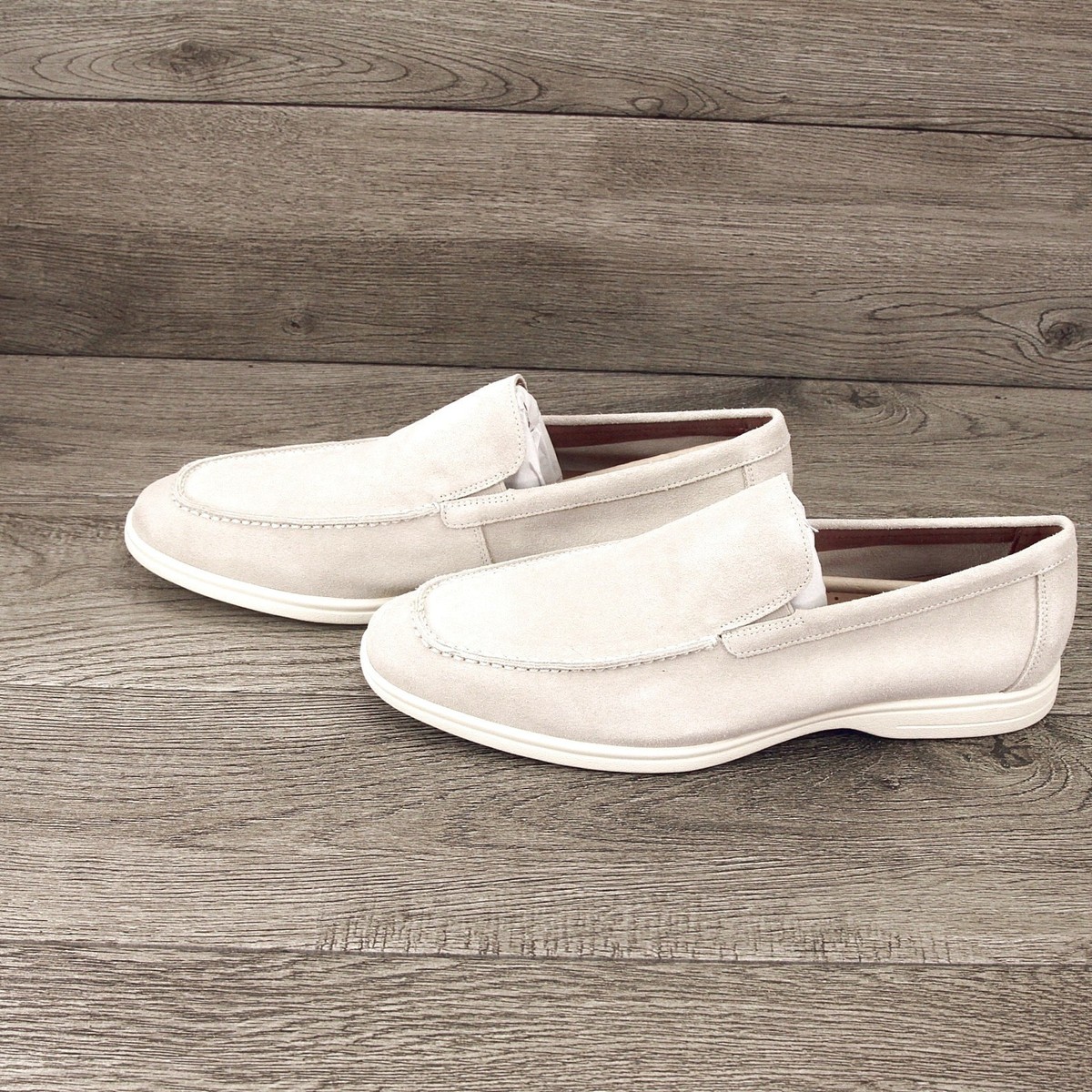 NIB * $120 Steve Madden LINUX Loafers 12 M Beige Suede  display picture 1