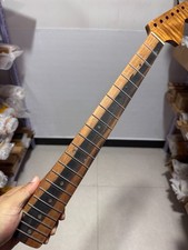 Jazzmaster Big head 21fret Roasted Flame Maple Ebony 12R guitar neck Hole:10mm