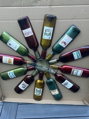 Wine Bottle Wall Clock Analog Unique Retro Look Sterling Industries Vino NOB