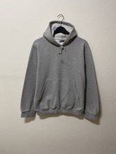 Nike Vintage Grey Center Swoosh Hoodie Made in Mexico Size S
