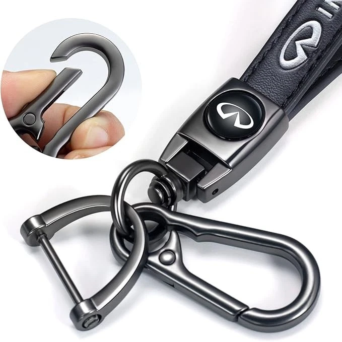 Infiniti Leather Keychain Set – Premium Car Key Ring & Lanyard |Free US Shipping - Image 4 of 4