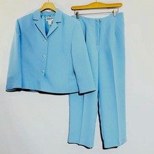 Pendleton Women's 14P Blue Suit Blazer Jacket Pant Slack set