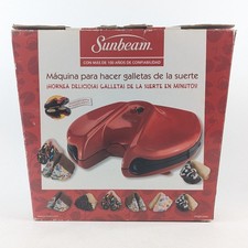 Sunbeam Fortune Cookie Maker FPSBFCM40 Red Bakes in Minutes - NOS 2011 - Rare