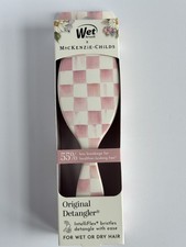 MacKenzie-Childs x Wet Brush Pink Rosy Check Detangler Brush NEW