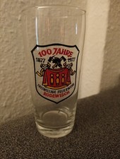 100 JAHRE FREIWILLIGE FEUERWEHR Rodewisch FFW Bierglas DDR Ostalgie Andenken