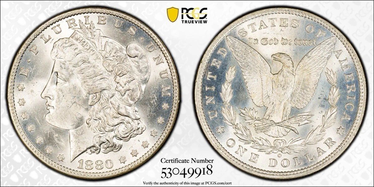 New Orleans Grade MS 63 1880 Year Morgan US Dollars (1878-1921