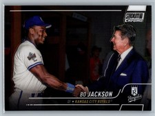 2022 Topps Stadium Club Chrome Bo Jackson #95 Ronald Reagan President Royals MLB