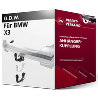 für BMW X3 Typ F25 (G.D.W.) AnhäNgerkupplung Vertikal Abnehmbar Neu