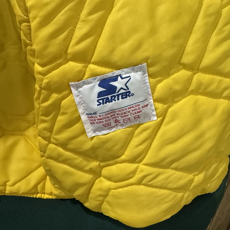 Jaqueta Oakland A's Cetim Starter Vintage Coleção Diamante Adulto Tamanho M - Imagem 4 de 4