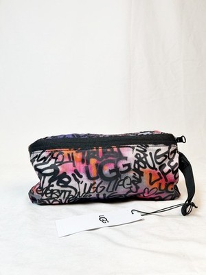 Ugg Graffiti Pouch Nylon Alandra Parachute Bag Travel Tote Backpack New