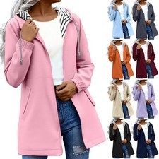 Womens Waterproof Raincoat Ladies Outdoor Wind Rain Forest Plus Size Jacket Coat