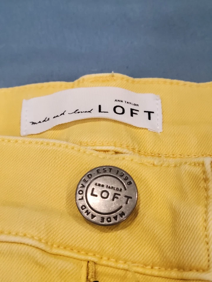Pantalones de mezclilla Ann Taylor LOFT modernos corte fresco ajustados talla 29/8 Cool Melon Foto 4 de 4
