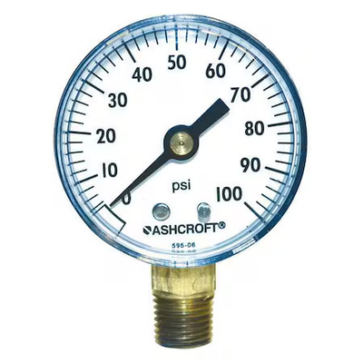 #ad Ashcroft 20W1005ph02l100# Industrial Pressure Gauge 0 To 100 Psi 2 In Dial $12.25