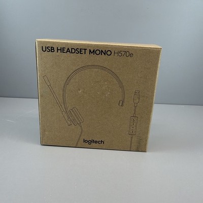 New Logitech H570e USB Mono Headset - Noise Canceling Mic - Wired USB-A