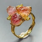 Jewelry shop Natural Tourmaline Ring 925 Sterling Silver Size 6.5 /R453210