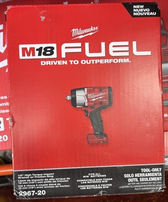 Milwaukee 2967-20 M18 FUEL 18V 1/2 in High Torque Impact Wrench with Friction...