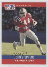 1990 Pro Set John Stephens (Red Slash Mark in 1988 TD Column Removed) #207 te2