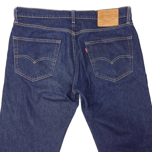 Jeans Levi's 502 Premium Para Hombre 33x30 Cónicos Grande E Azul Lavado Índigo Usados en Excelente Condición - Imagen 7 de 8
