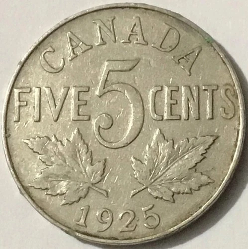 1925 Canada 5 Cents — photo from another recent sale