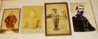 4 VINTAGE CIVIL WAR +  PICTURES OF SOLDIER  OFFICER  ....